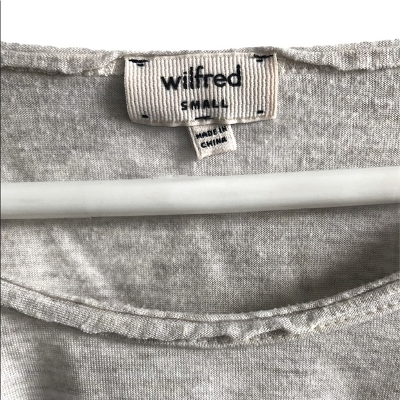 WILFRED oatmeal high-low slouchy cropped top sz S! - Picture 4 of 4
